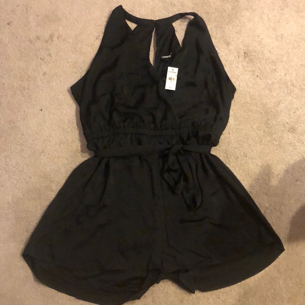 NEW EXPRESS Black satin romper